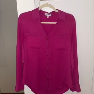 Express Pink Collar Blouse